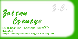 zoltan czentye business card